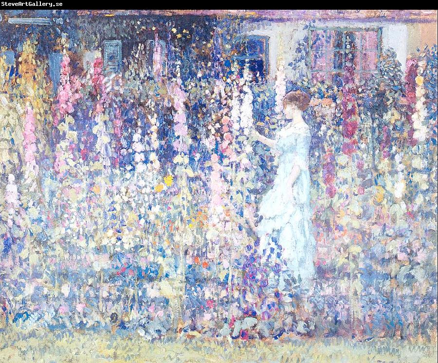 Frieseke, Frederick Carl Hollyhocks